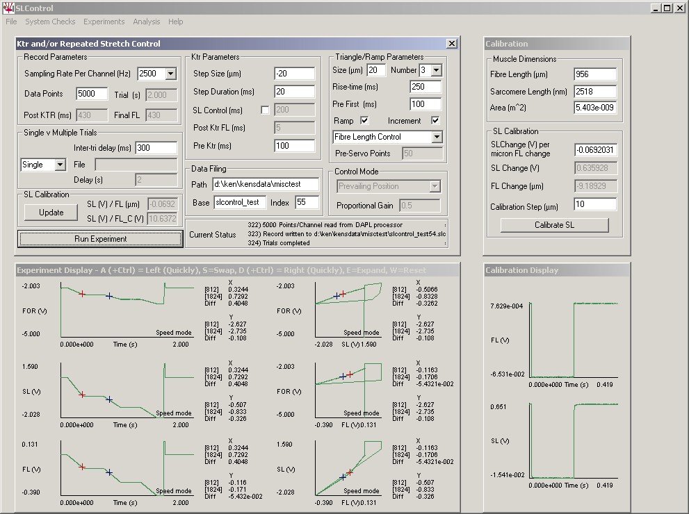 example SLControl user interface screenshot